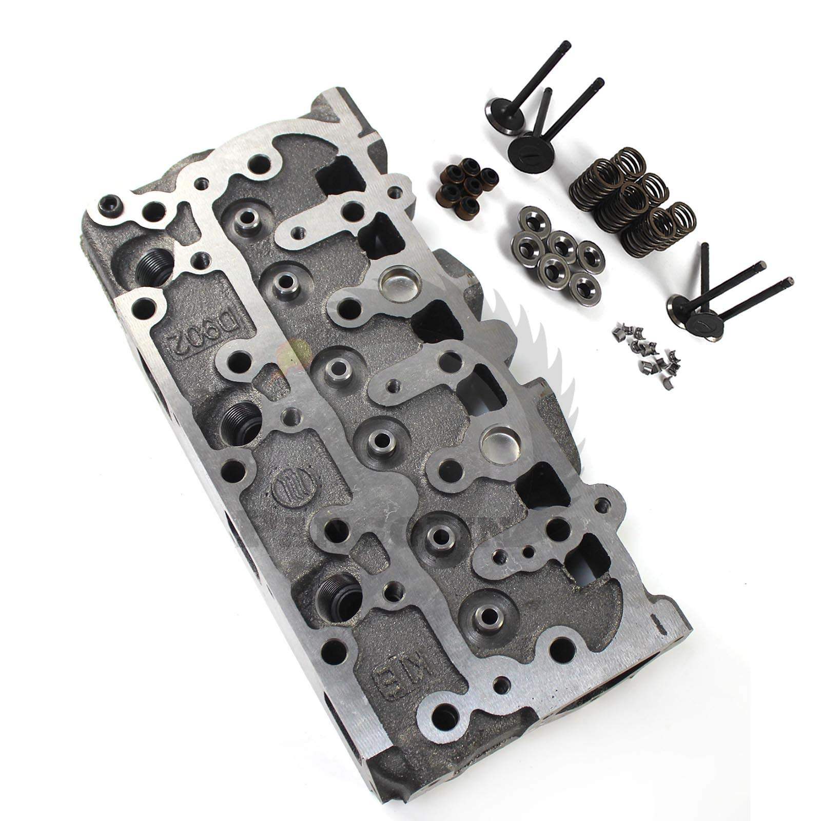 Kubota RTV 900 Engine Cylinder Head with Valves - PANGOLIN 1G962-03045 1G962-03046 D902 Replacement Part for Tractor, Utility Vehicle & Off-Road Equipment - Durable Aftermarket Cylinder Head for Kubota RTV900 Tractor Engine Repair & Maintenance