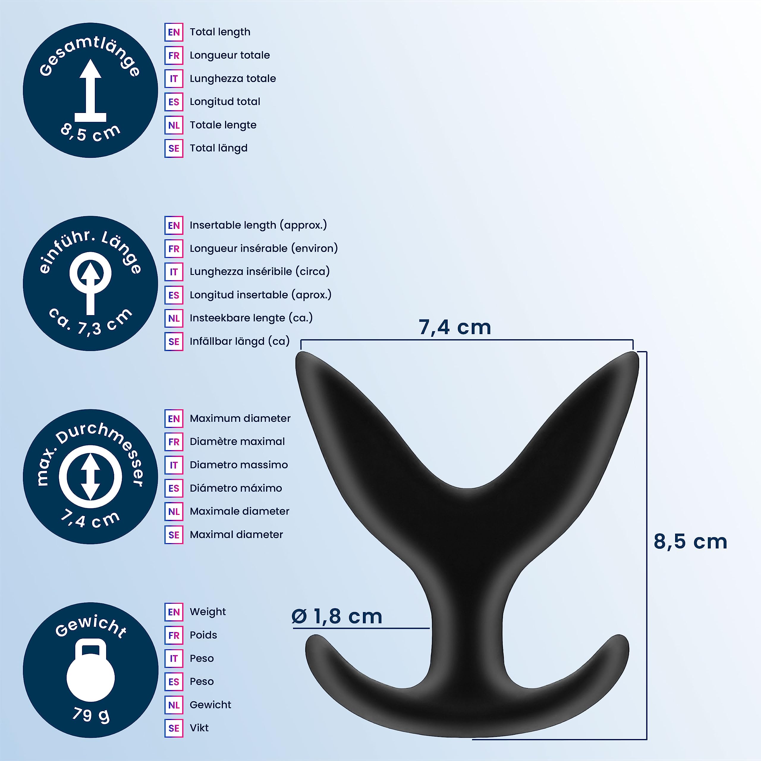 DUKESTON Large Anal Plug Dilator - XXL Anal Sex Toy for Men & Women - Stretching & Training Adult Sex Accessories - Perfect for Solo Play & Couples Exploration