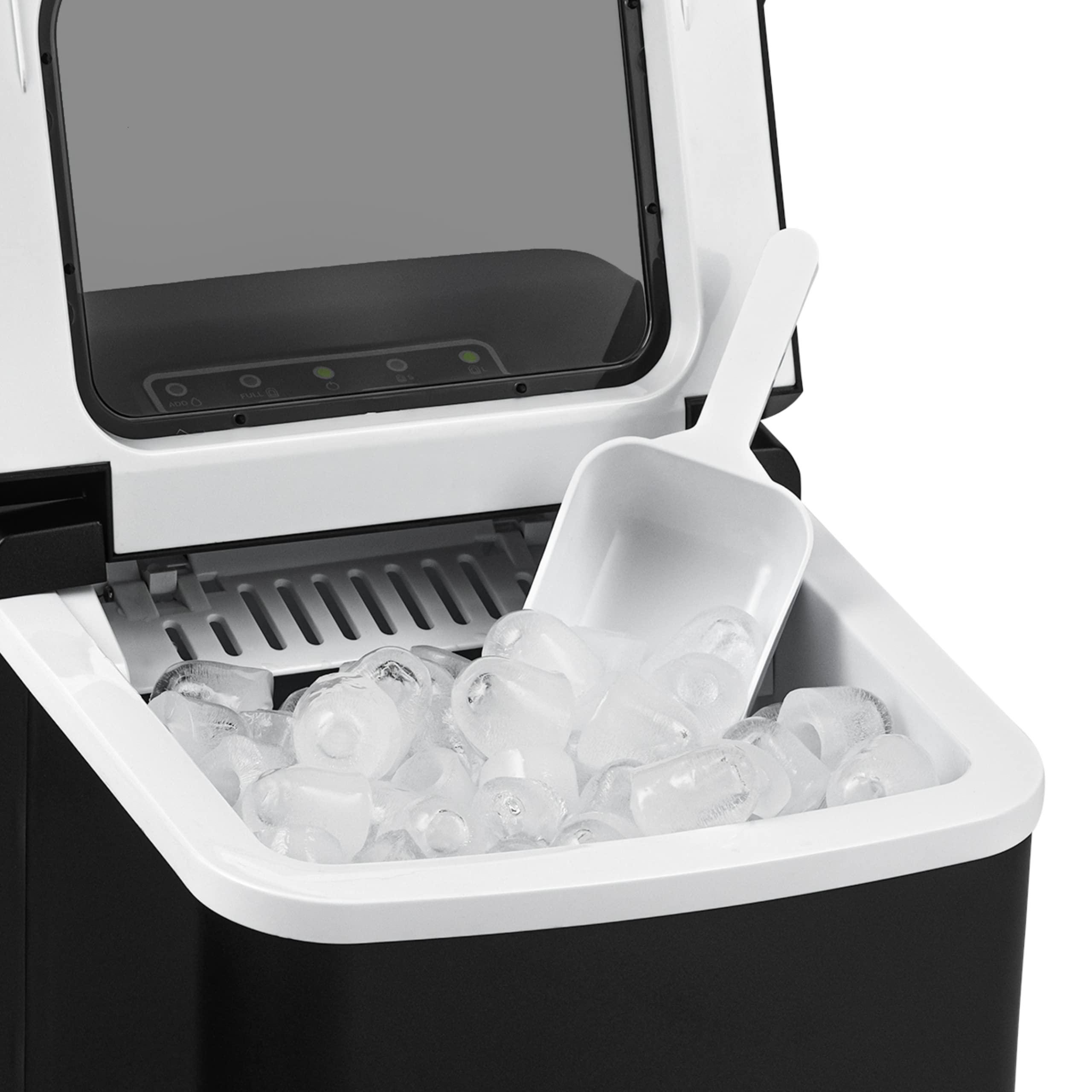 Newair 26 lbs. Countertop Bullet Ice Maker - Portable Ice Machine in Matte Black with Intuitive Controls | Large & Small Ice Size Options | Easy to Clean BPA-Free Parts | Perfect for Cocktails, Whiskey, Soda & Beverages | Ideal for Home Bars, Parties & Office Use
