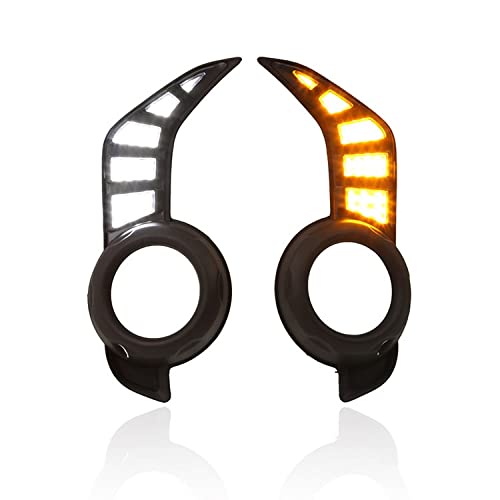 2014-2023 Toyota 4Runner LED Fog Lights with Switchback White/Amber DRL & Dynamic Turn Signal - Daytime Running Lights & Fog Lamp Accessories for Off-Road Driving & Night Visibility