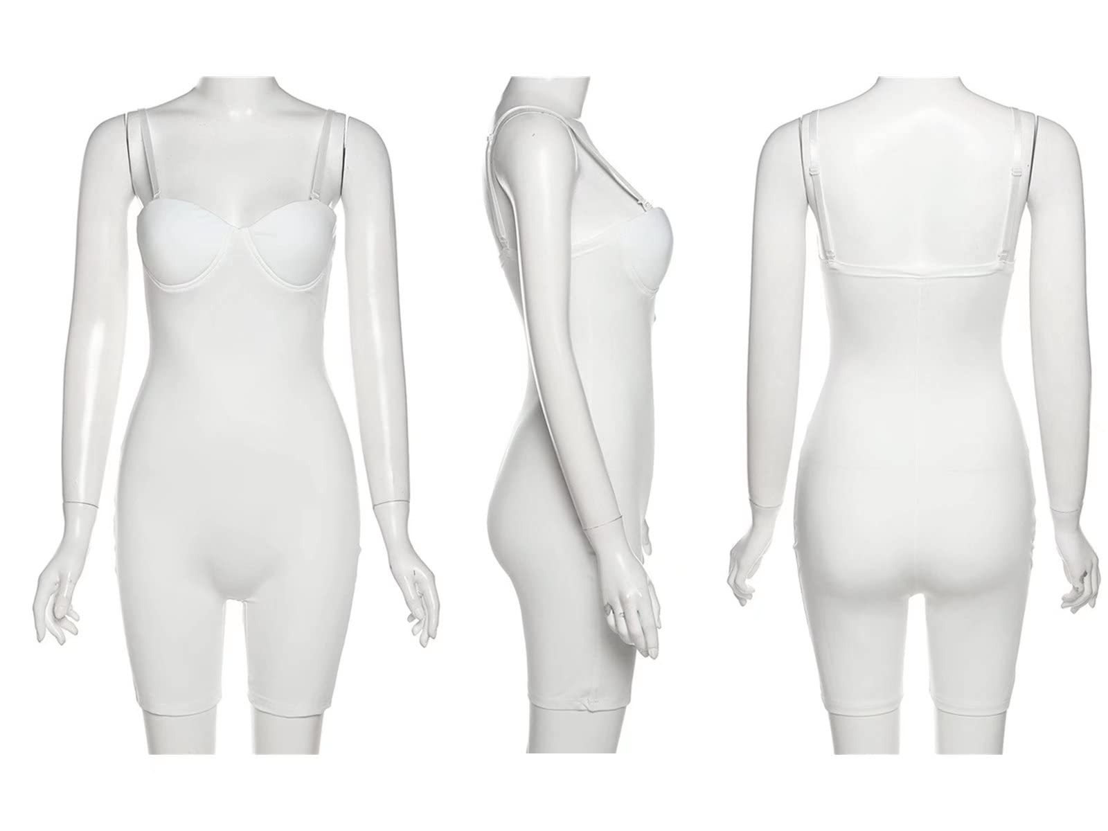 Acelyn Women's Sexy Sleeveless Jumpsuit | Bodycon Romper | Y2K Bodysuit | Club Outfit | Party Wear | Night Out Dress | Fashionable One-Piece for Women | Perfect for Clubbing, Dating & Special Occasions