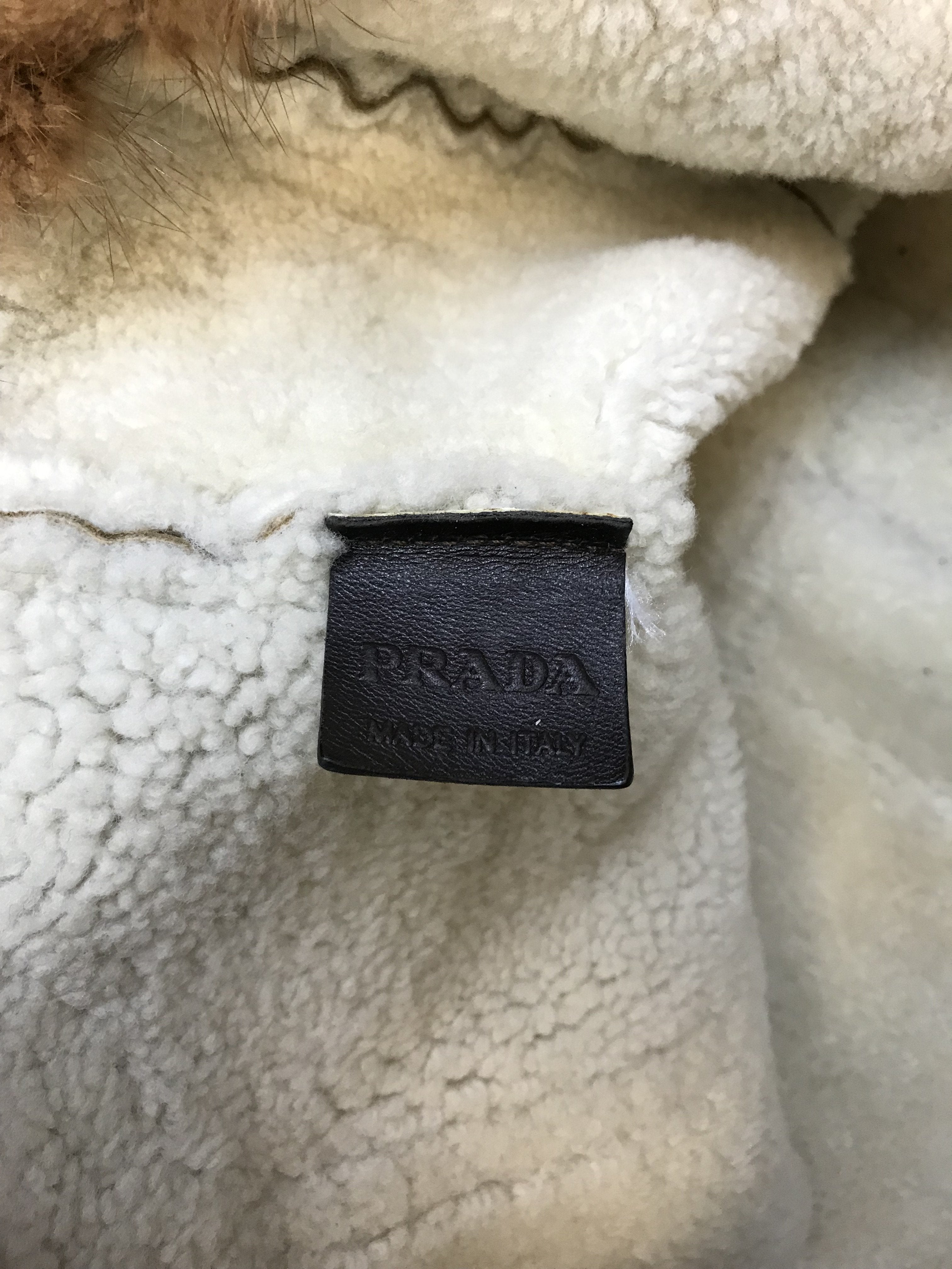 Prada Distressed Leather Mink Fur Tote Bag for Women - Luxury Designer Handbag for Shopping, Work & Travel | Stylish Everyday Purse for Office & Outings
