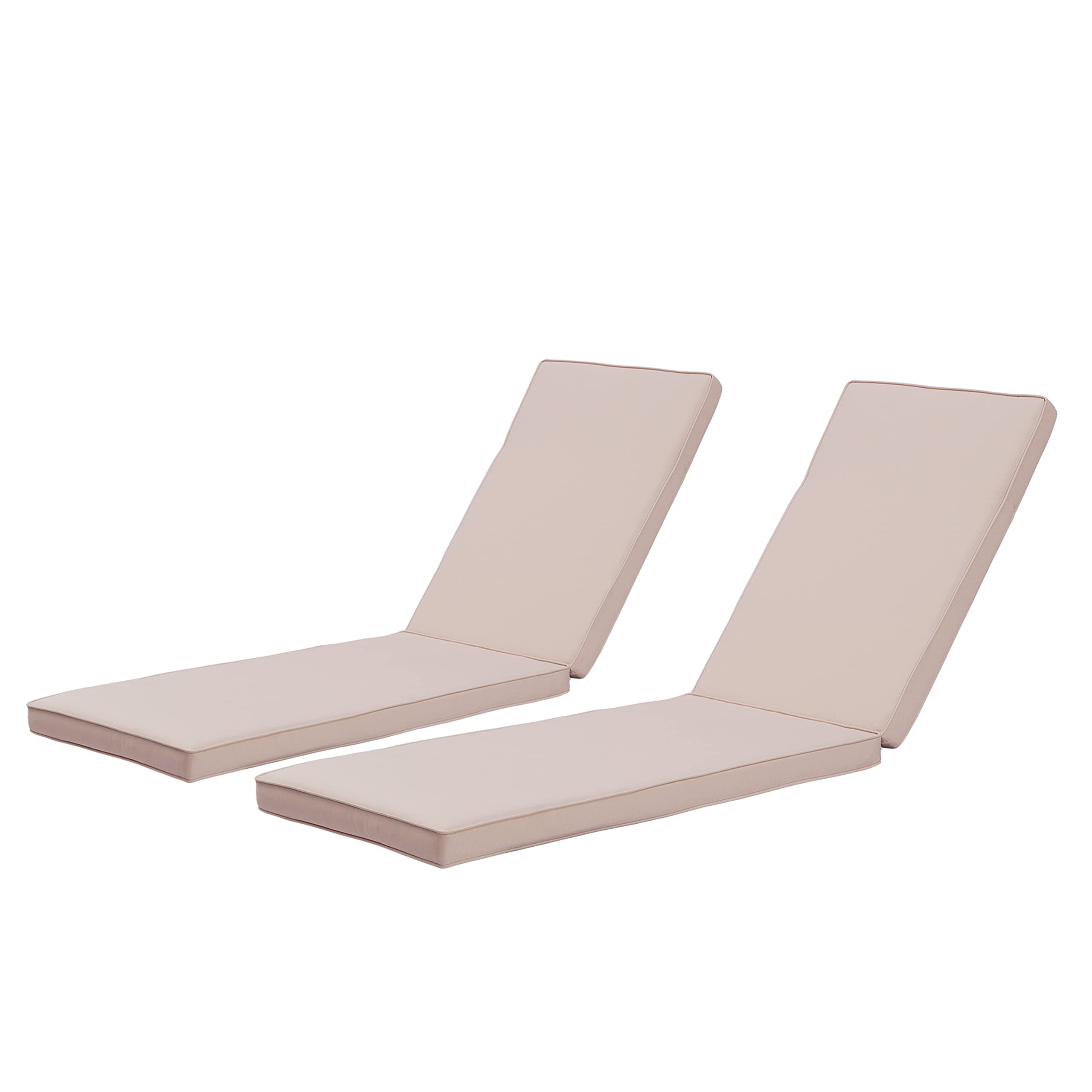 2PCS Outdoor Lounge Chair Cushions Set - 75x22x2.8 Inch Replacement Patio Furniture Seat Cushions with Washable Cover - Perfect for Poolside, Garden, and Backyard Relaxation