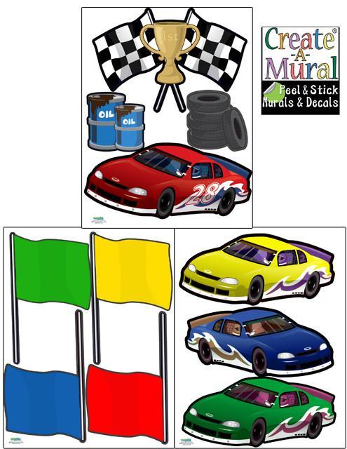 High-Speed Race Car Wall Decals - Premium Removable Vinyl Stickers for Kids Room, Nursery, and Game Room Decor - Perfect for Boys Bedroom, Playroom, and Racing Theme Parties