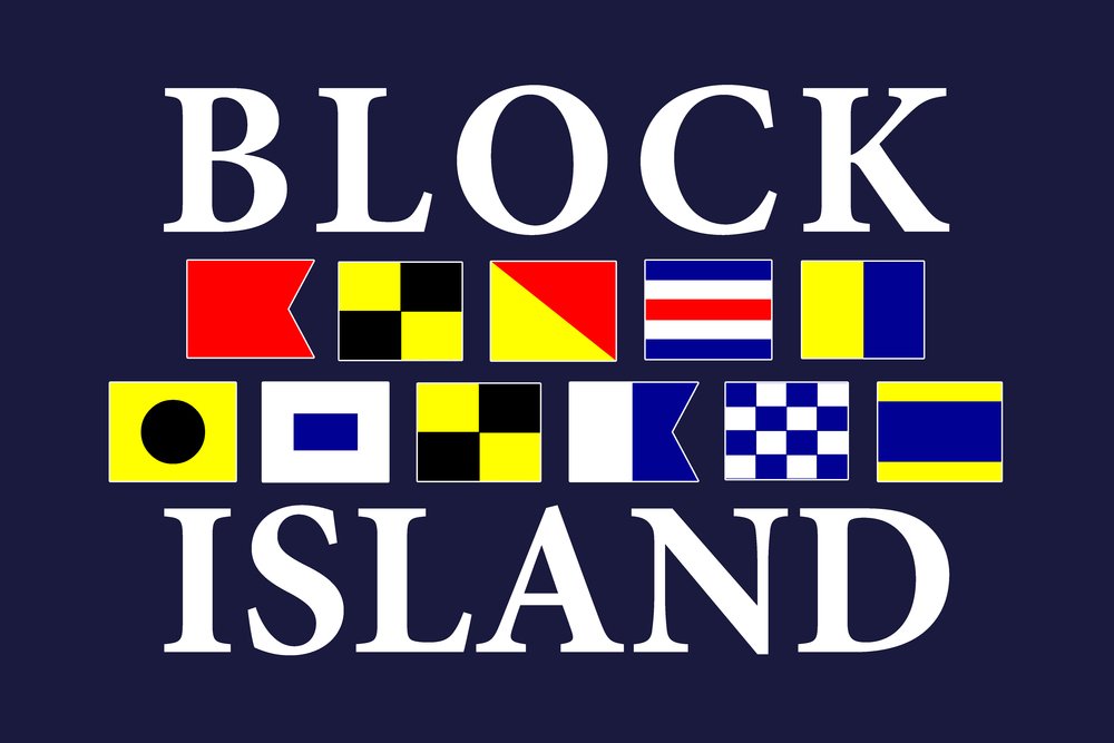 Block Island Rhode Island Nautical Flags - 16x24 Hand Signed Giclee Art Print, Vivid Textured Wall Decor for Coastal & Nautical Home Decor | Perfect for Beach Houses, Sailors & Maritime Enthusiasts