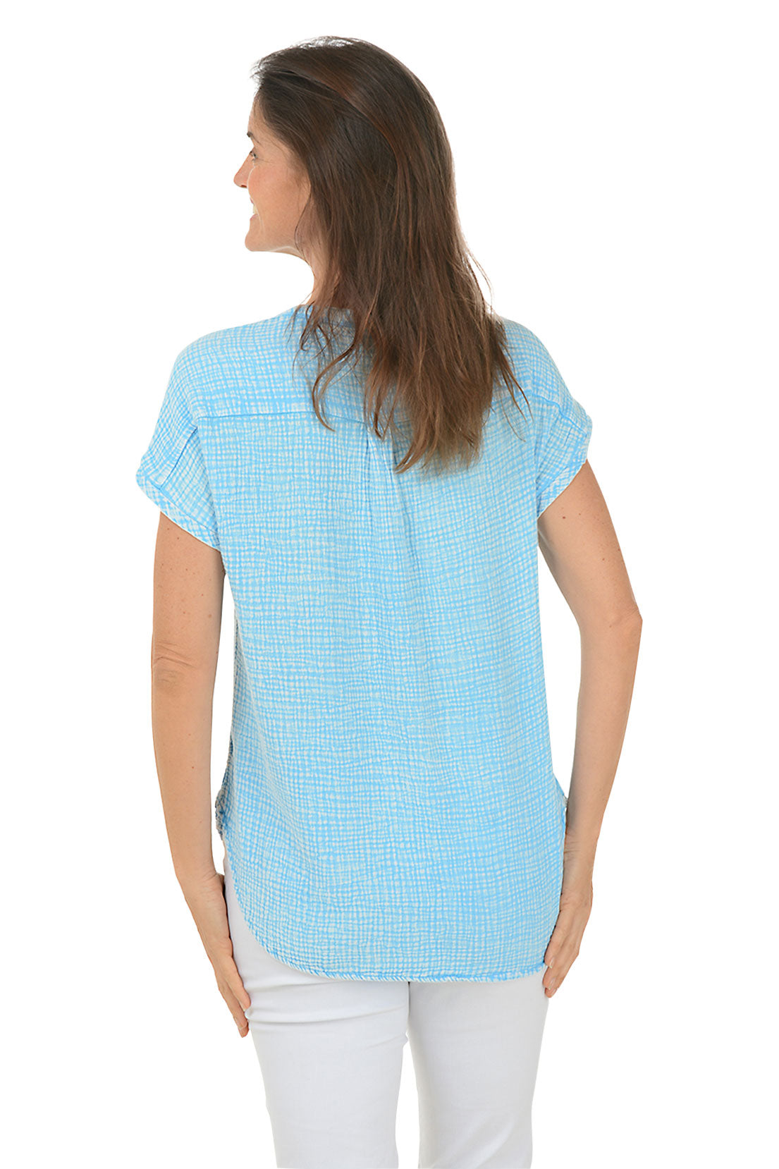 Lightweight Bubble Gauze Cap Sleeve Blouse for Women - Breathable Summer Top for Casual Wear, Office & Date Night