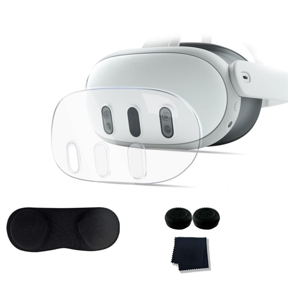 AZURAOKEY 10-in-1 Silicone Cover Set Compatible with Quest 3 VR Accessories - Includes VR Headset Cover, Touch Controller Protectors & Lens Protection - Perfect for VR Gaming, Fitness & Entertainment
