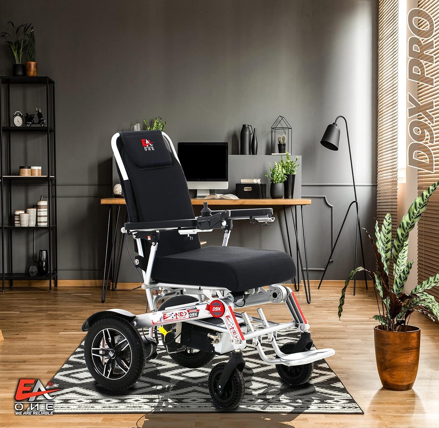 EAONE 2024 D9X PRO One-Click Automatic Folding Electric Wheelchair Scooter - Lightweight Mobility Scooter with Dual Turbo Motors & 21.5