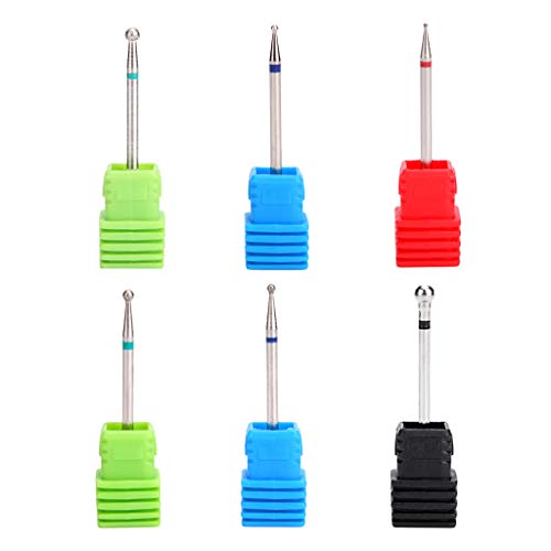 Premium 6-Piece Ball Head Nail Drill Bits Set - 3/32