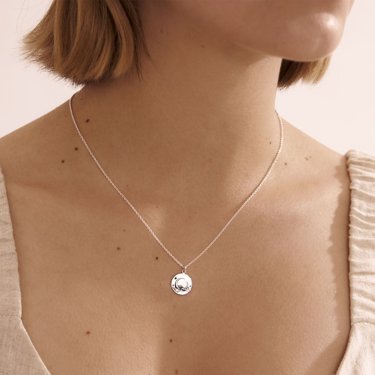 Moonlit Waves Necklace - Elegant Ocean-Inspired Jewelry for Women | Perfect Gift for Beach Lovers, Anniversary & Romantic Occasions