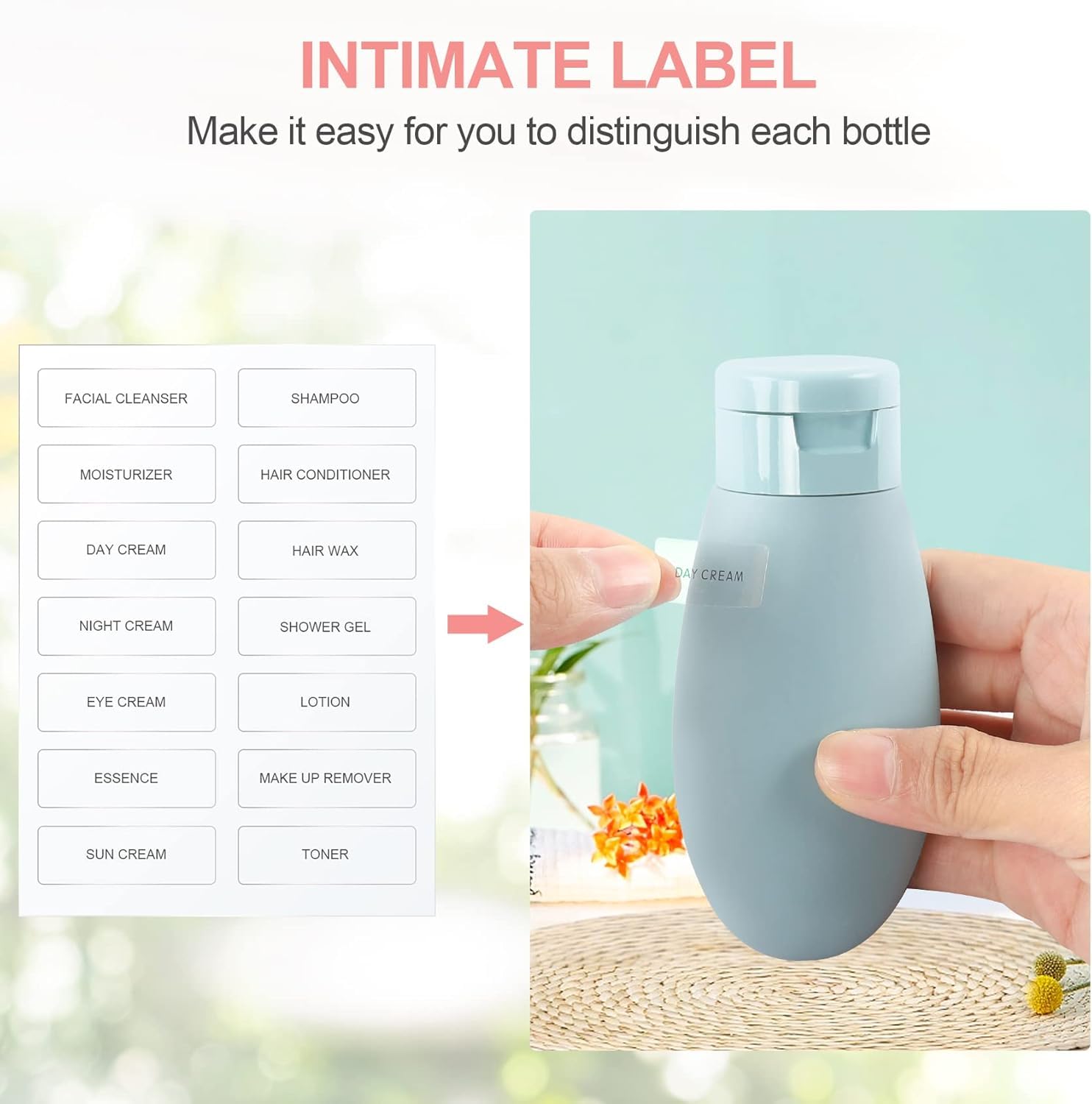 12Pcs Travel Bottle Set for Toiletries - Leak-Proof 60ml Squeezable Containers with Bag for Lotion, Shampoo & Skincare | Perfect for Air Travel, Gym, Camping & Vacation Essentials