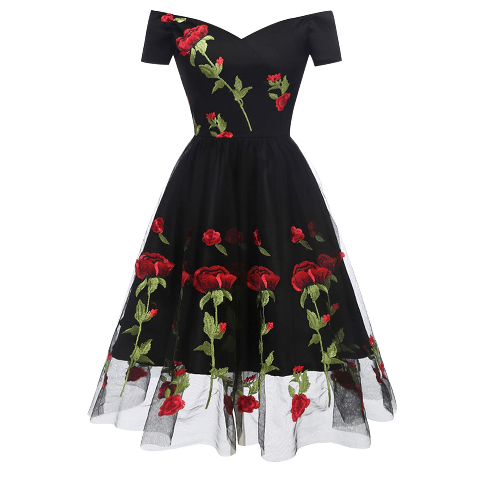 Women's Floral Summer Dresses - Hawaiian Beach Sundresses for Women, Casual Boho Chic Outfits with Pockets | Perfect for Vacations, Pool Parties & Tropical Getaways