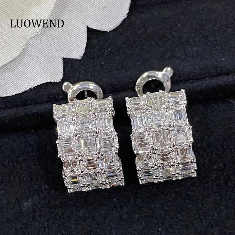 18K White Gold Diamond Earrings for Women - 5.53 Carat Natural Real Diamonds Luxury Wedding Jewelry Set - Perfect for Engagement Parties, Anniversary Gifts & Special Occasions