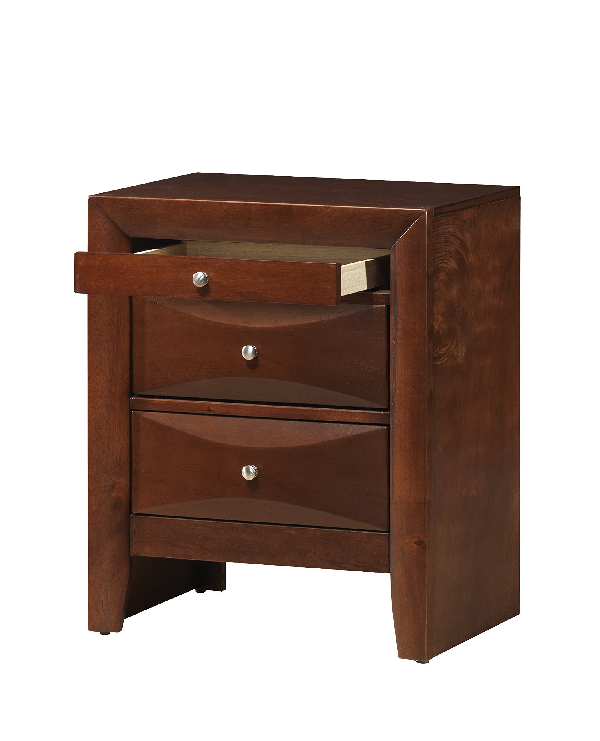 Glory Furniture G1550-N Cherry Wood Nightstand with Drawer - Stylish Bedside Table for Bedroom, Living Room, or Guest Room