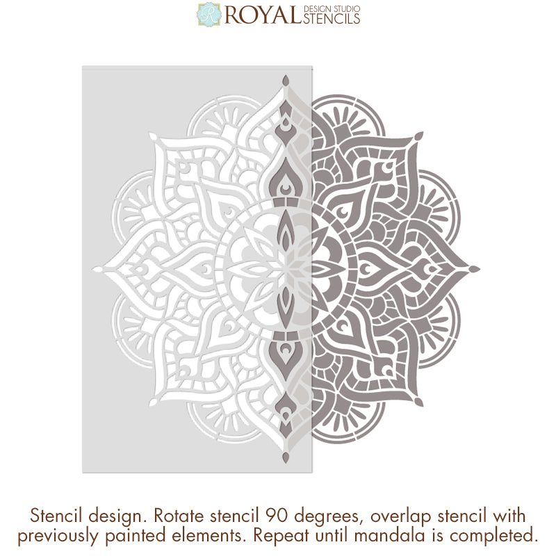 Prajna Mandala Stencil - Sacred Buddhist Art Drawing Tool for Meditation & Home Decoration | Perfect for Yoga Studios, Spiritual Spaces & DIY Craft Projects