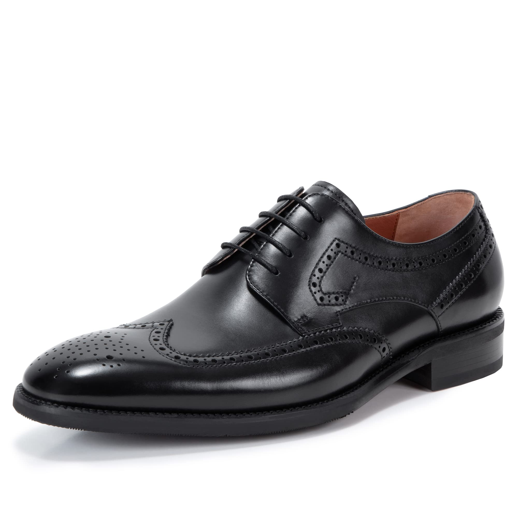 Genuine Leather Men's Dress Shoes - Modern Formal Business Derby Shoes for Office, Wedding & Special Occasions