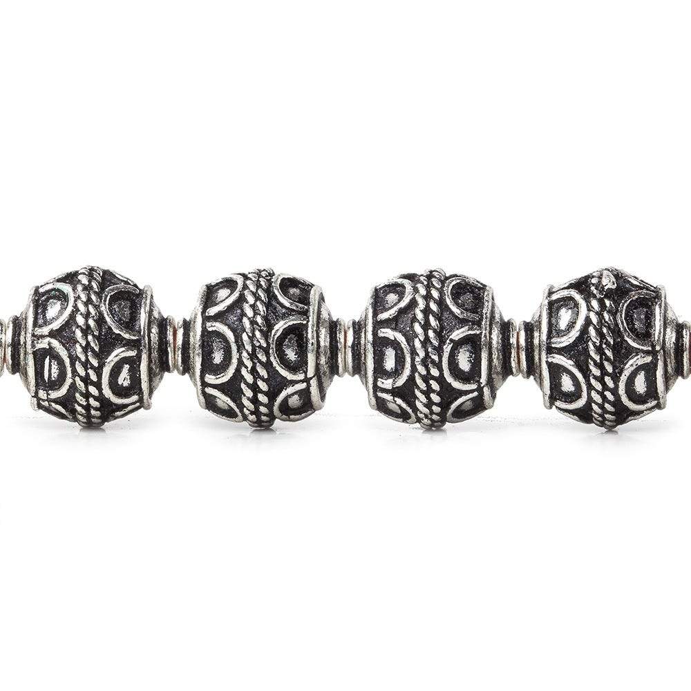 10mm Antiqued Sterling Silver Plated Copper Bead Roval, Simple Arch 8 Inch (20 Pcs) - Perfect for Jewelry Making, DIY Bracelets, Necklaces & Craft Projects