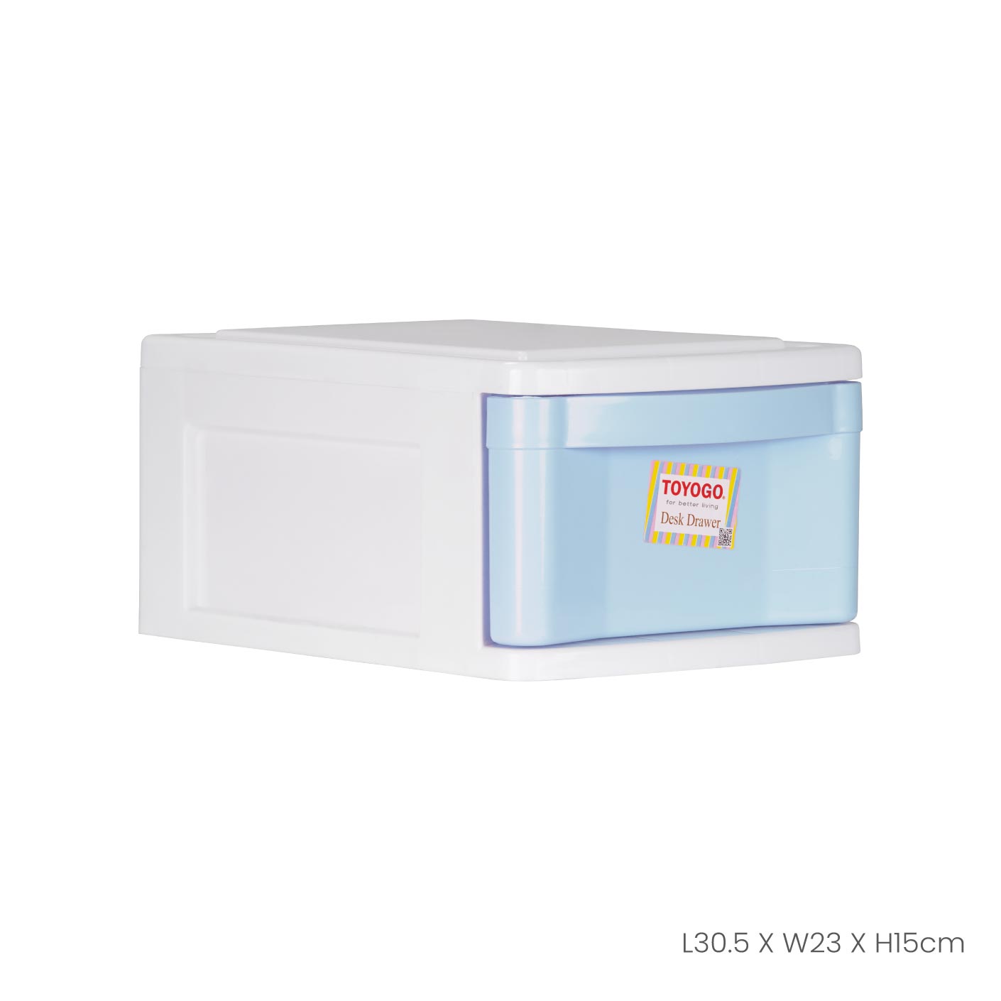 WHITE FRAME BABY BLUE DRAWER (905-1WF-BBB)