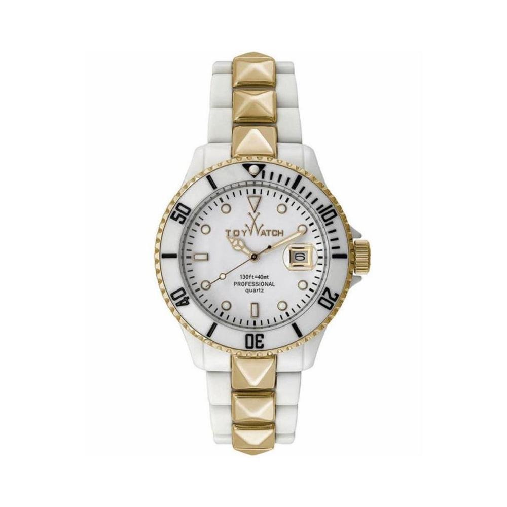 ToyWatch Toy Mr. Hyde White & Black with Gold Stud - Stylish Unisex Watch for Kids & Adults - Perfect for Casual Wear, Parties & Gifts