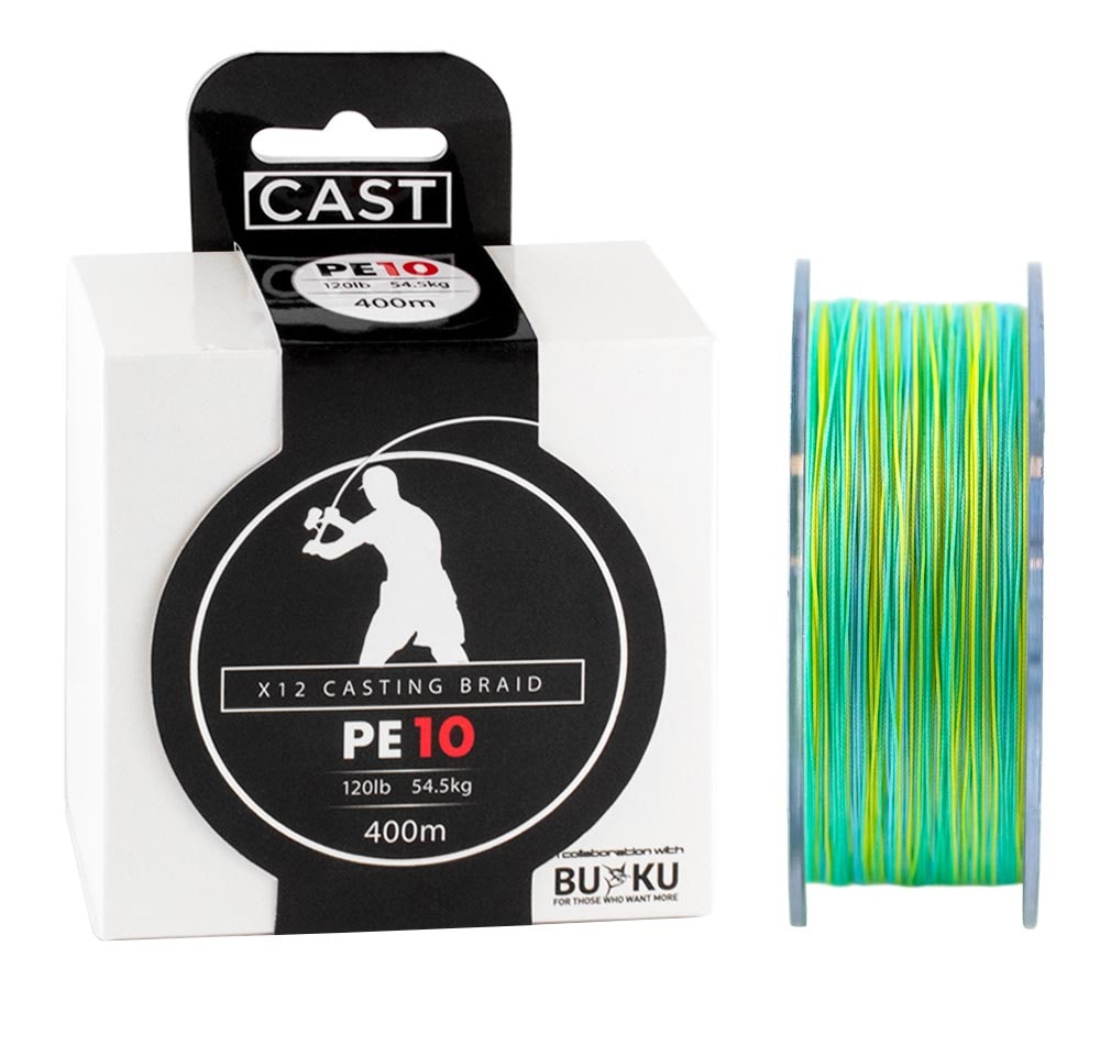 Cast Buku Casting Braid X12 - Premium Fishing Line for Saltwater & Freshwater - Perfect for Surf Fishing, Pier Fishing & Offshore Angling