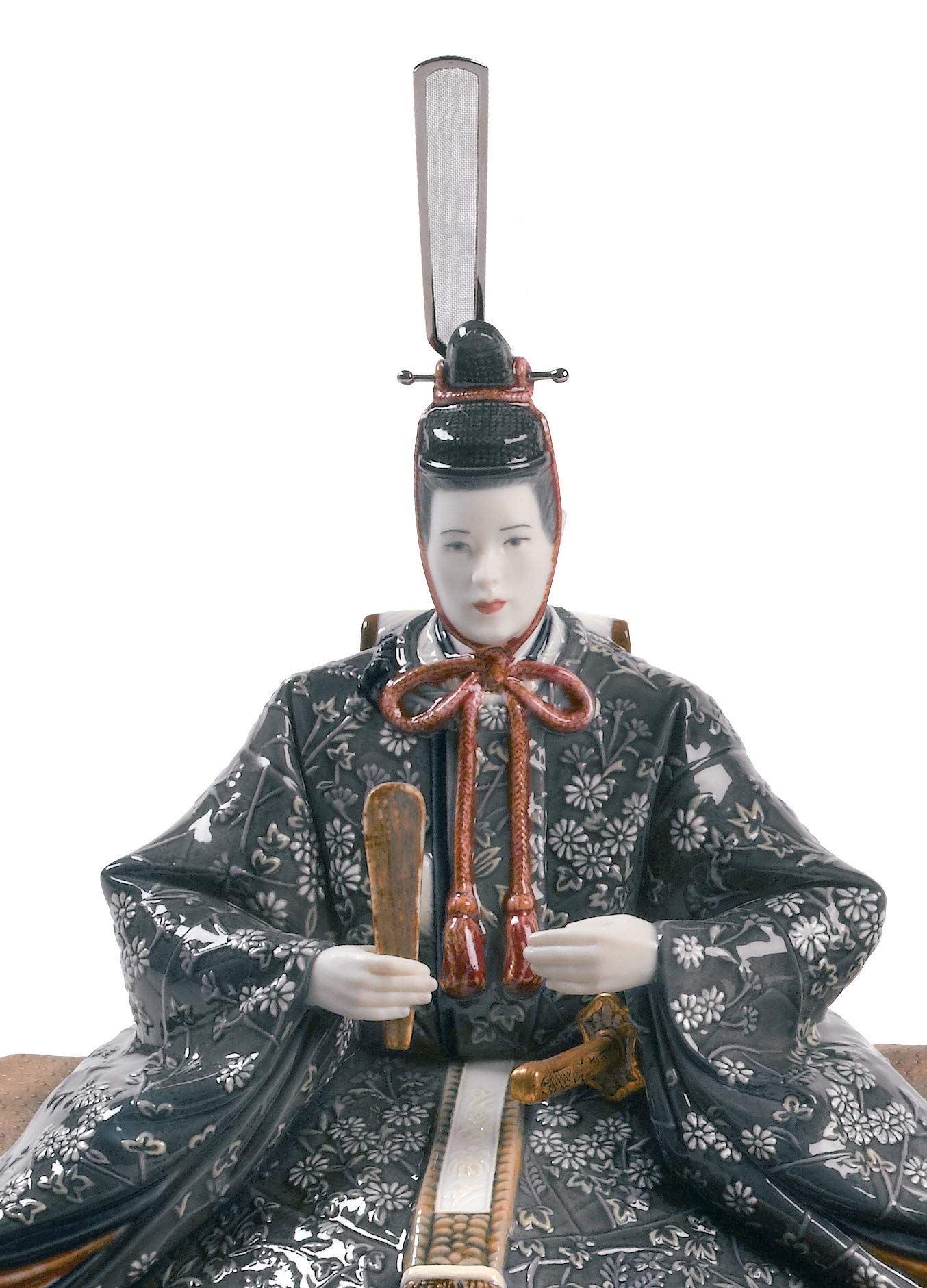 Lladro Porcelain Hina Doll Emperor Figurine - Japanese Decor Gift