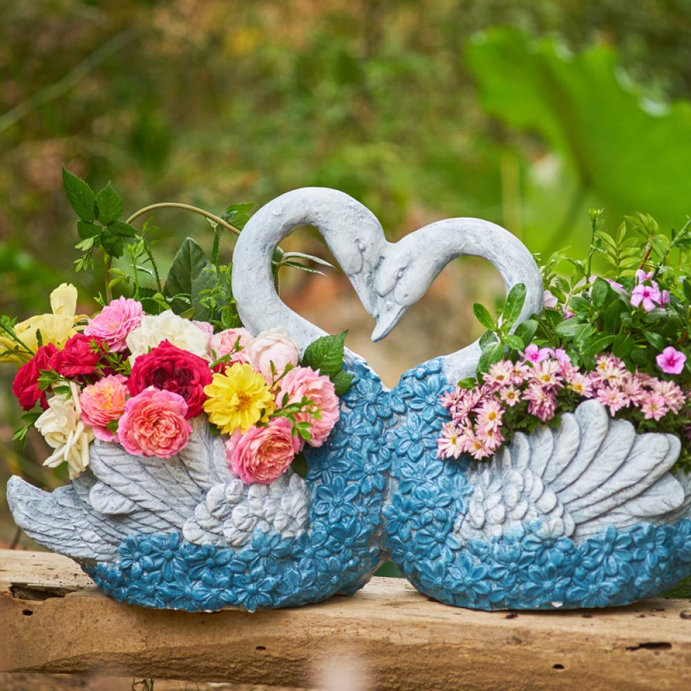LIUSHI Elegant Swan-Shaped Flower Pot Planter - Indoor/Outdoor Garden Decor for Succulents, Plants & Home Décor | Perfect for Balcony, Patio, Table Centerpiece & Gift Idea