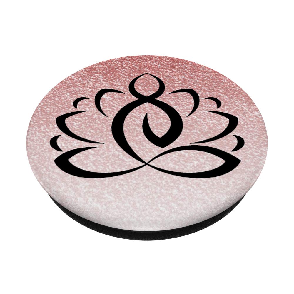 Rose Yoga Lotus Flower Pose PopGrip - Swappable Phone & Tablet Grip for Mind, Body, Spirit Wellness - Perfect for Yoga, Meditation & Daily Use