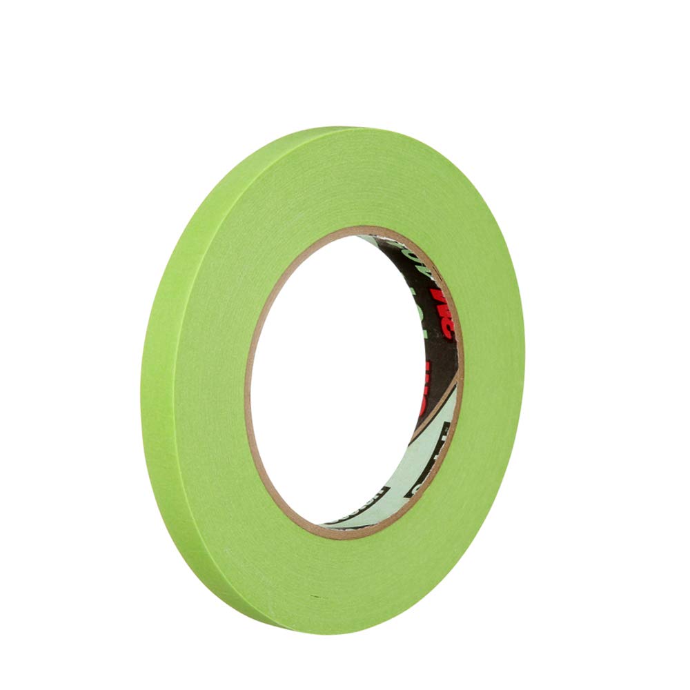 3M 401+ High Performance Masking Tape - Green, 12mm x 55m - Strong Adhesive for Automotive, Industrial & Specialty Vehicles - Case of 48 Rolls - Perfect for Painting, Detailing & Surface Protection
