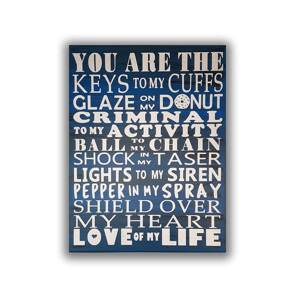 Personalized Police Officer Gifts - Custom Police Sign for Home Decor, Anniversary Gift for Police Husband - Perfect for Law Enforcement Appreciation & Home Office Decor