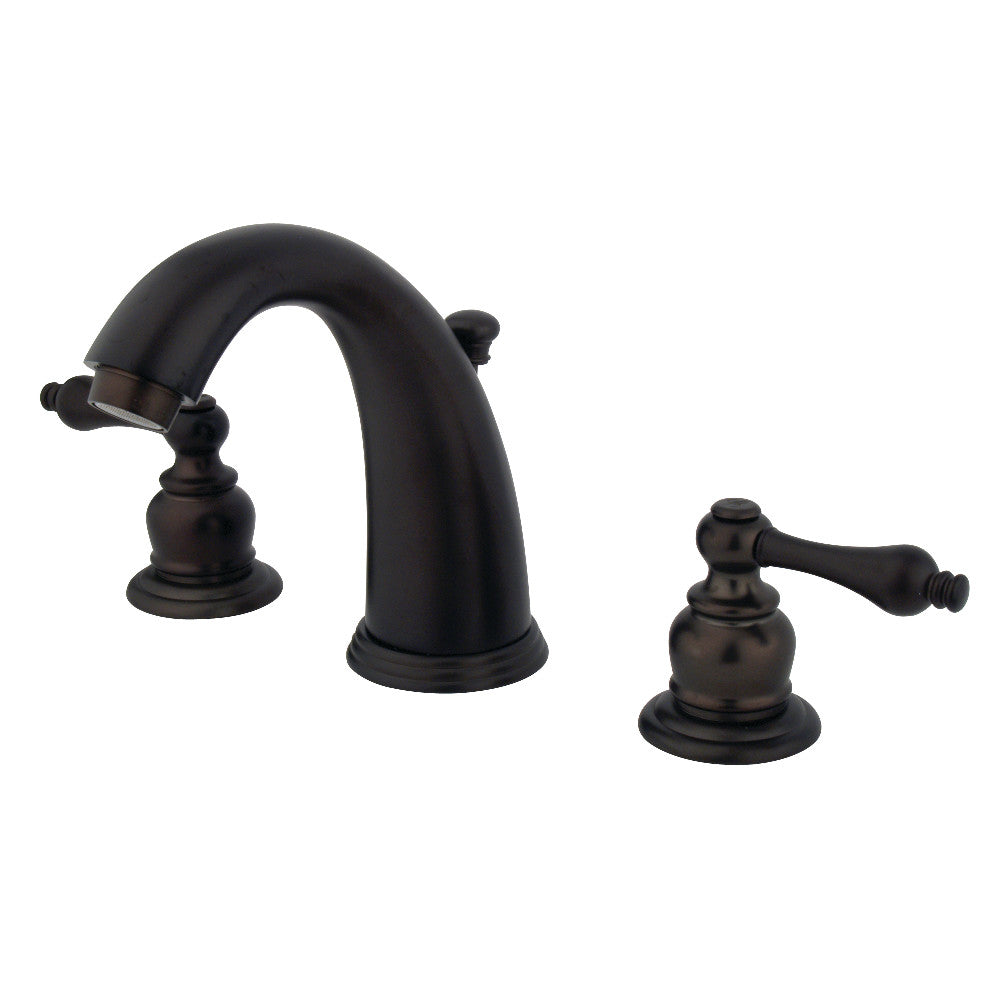 Kingston Brass GKB988AL Widespread Bathroom Faucet - 8 Inch Centerset, Oil Rubbed Bronze Finish, High Arc Spout - Perfect for Modern Bathroom Vanities and Powder Rooms