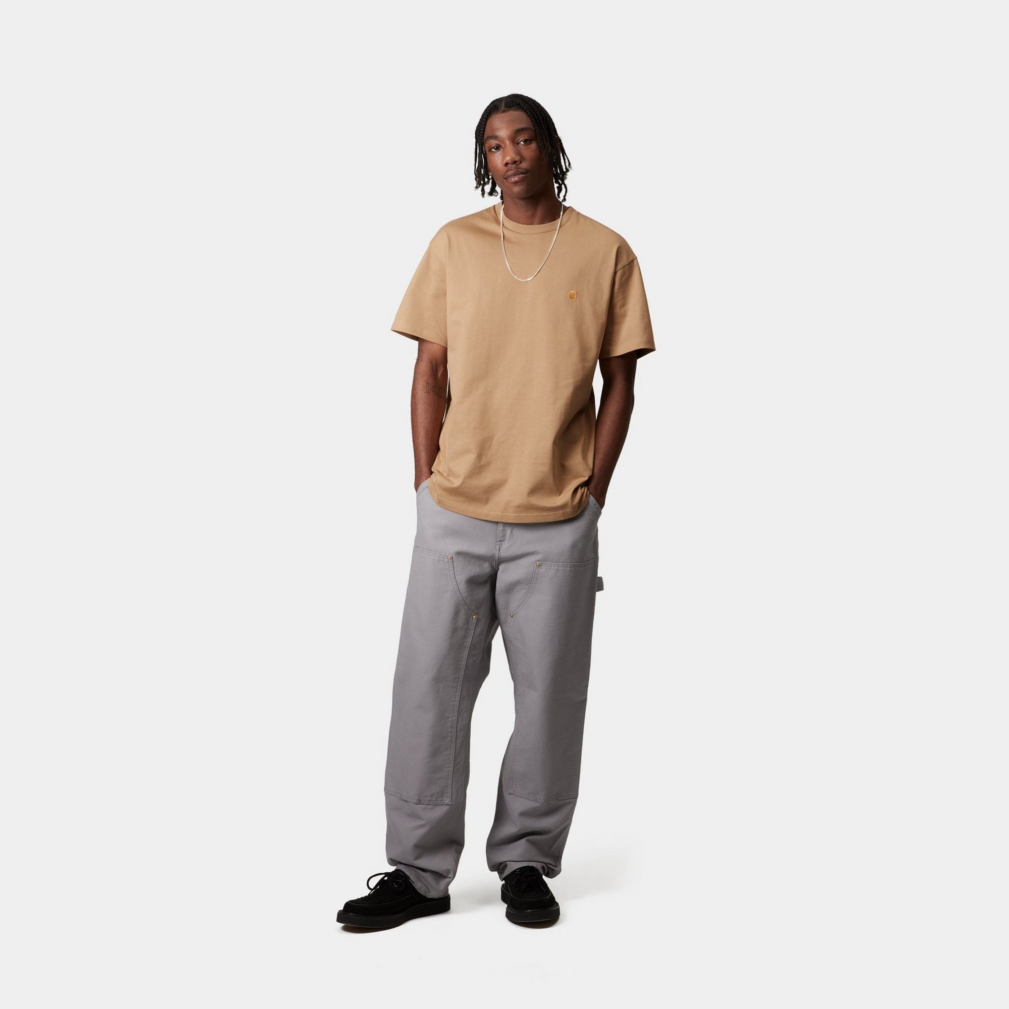 Chase T-Shirt for Men | Premium Cotton Dusty Hamilton Brown Tee - Casual Wear, Street Style, Everyday Comfort