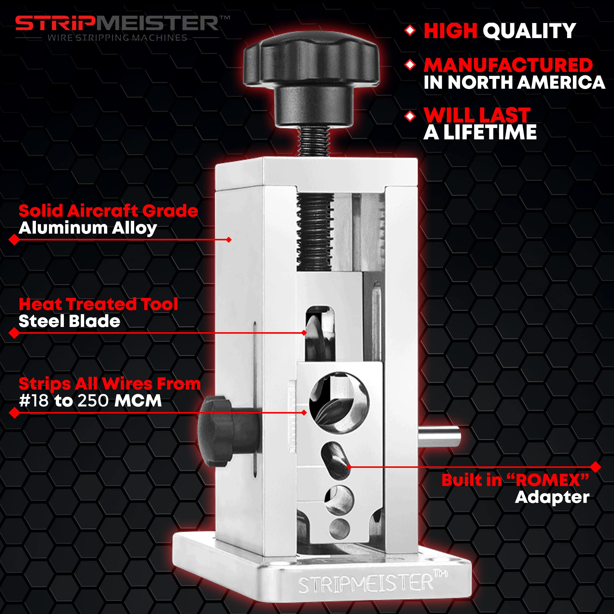 StripMeister Original Drill-Powered Wire Stripper Machine - Easy Manual Wire Stripping Tool for Copper & Electrical Wires | Perfect for Electricians, DIY Projects & Home Renovations