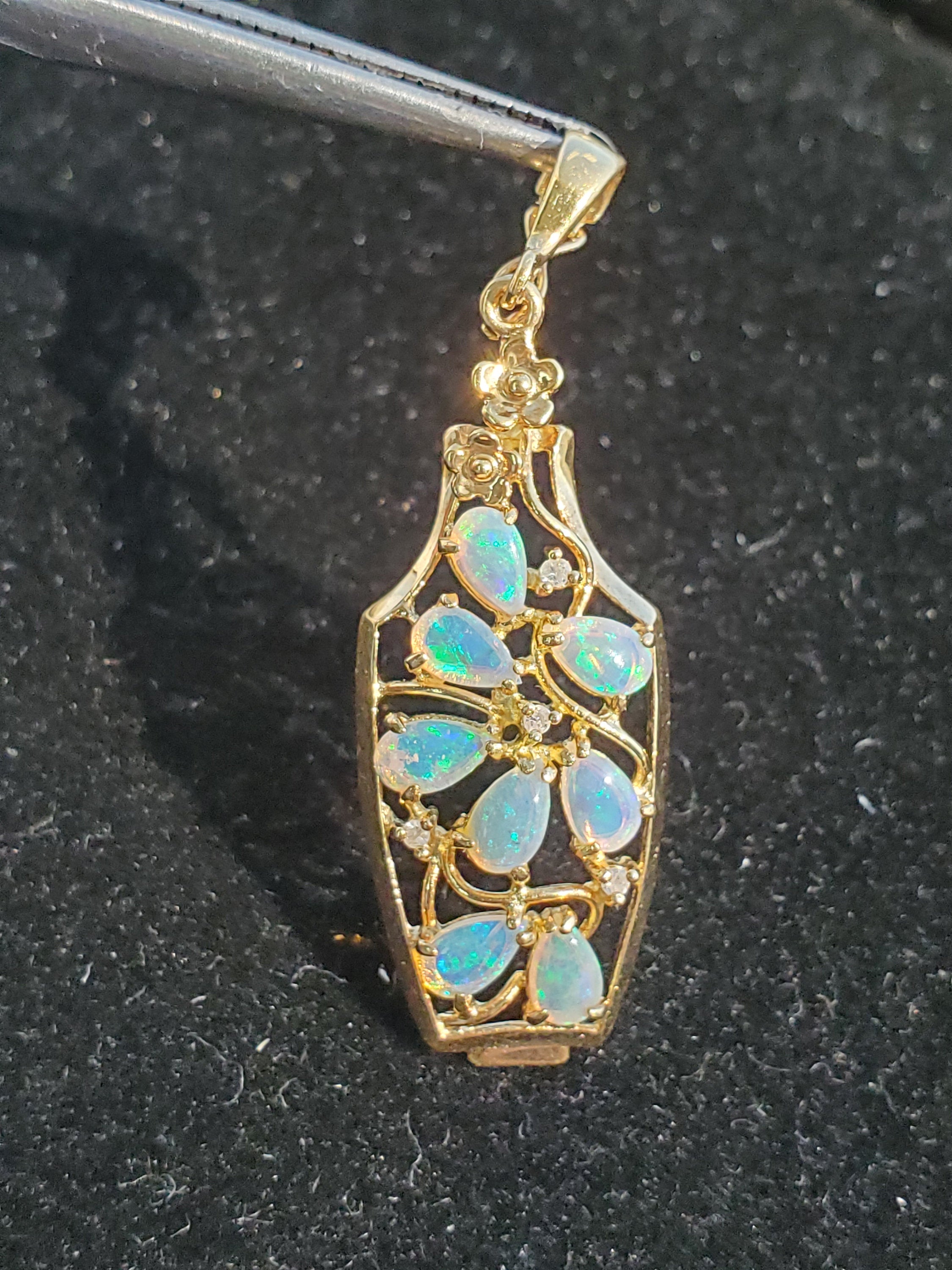 Pear Shaped Opal Necklace - Elegant Handmade Jewelry for Women | Perfect for Weddings, Parties & Special Occasions
