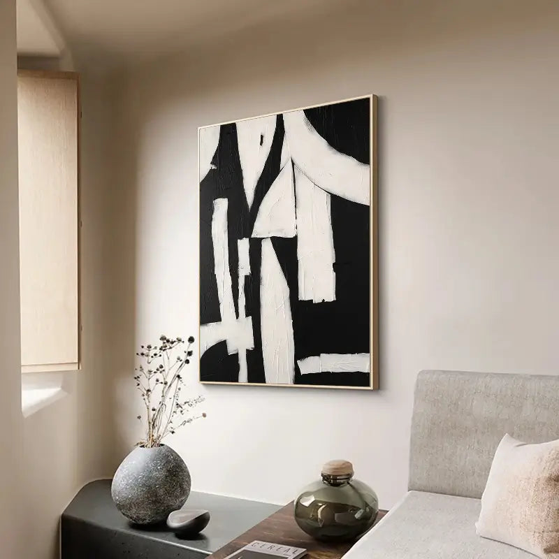 Abstract Tranquility Art Painting - Modern Canvas Wall Decor for Living Room, Bedroom & Office - Handmade Contemporary Artwork #WS004