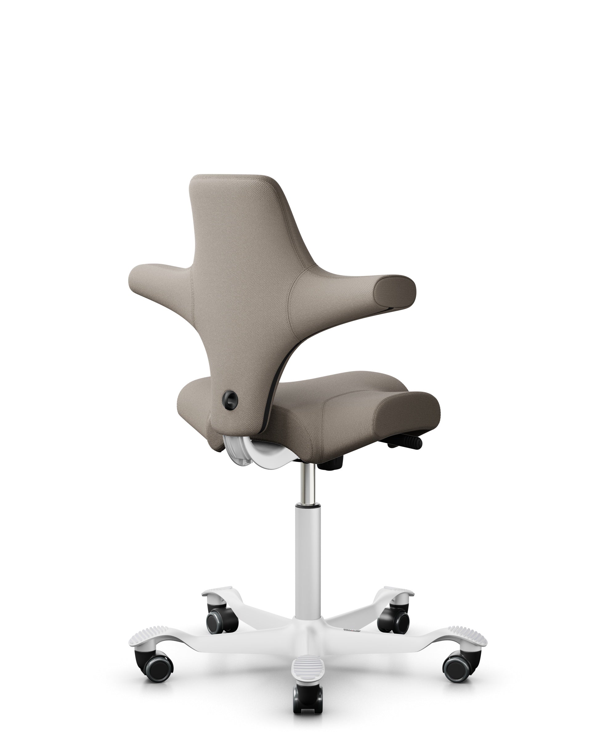 HÅG Capisco 8106 Ergonomic Office Chair - White & Gabriel Select SC60129 Beige Mesh Task Chair for Home & Office Workspace - Perfect for Long Hours Sitting, Computer Work & Back Support