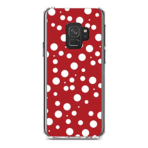 Red White Bubbles Polka Dots On Clear Case