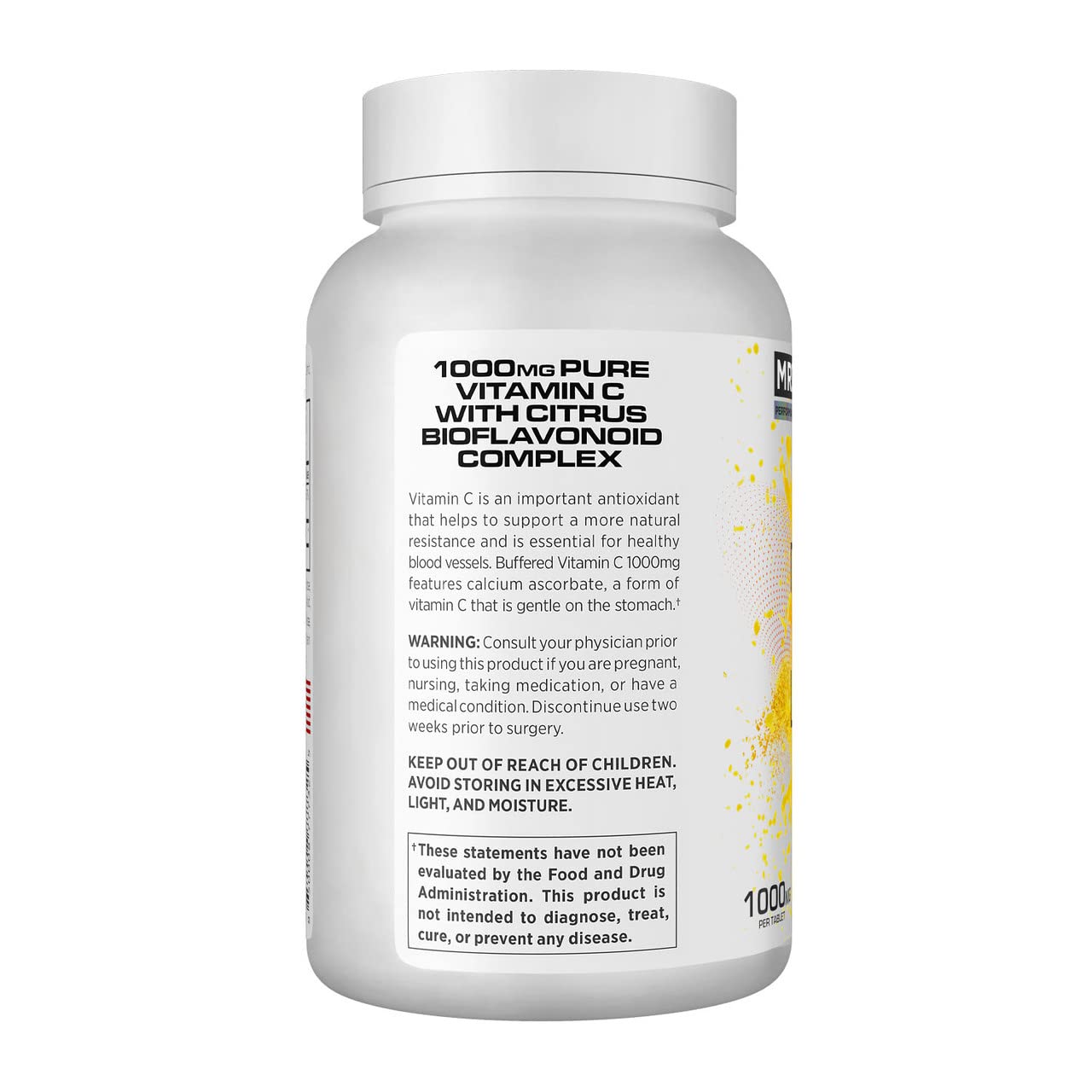 MRI Performance Vitamin C 1000mg Vegetarian Tablets - 180 Count | Antioxidant, Immune Support, Collagen Boost, Eye Health with Citrus Bioflavonoids | Daily Wellness Supplement for Adults & Seniors