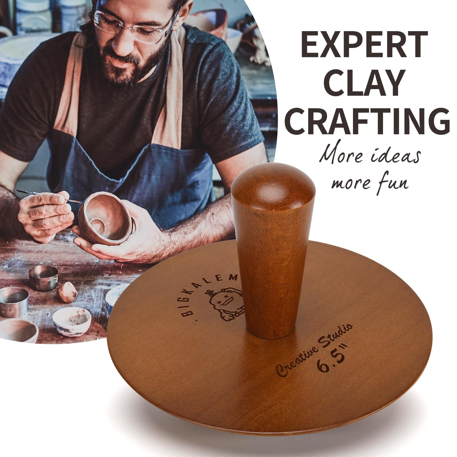 Premium Walnut Tone Pottery Molds Set - 4.5