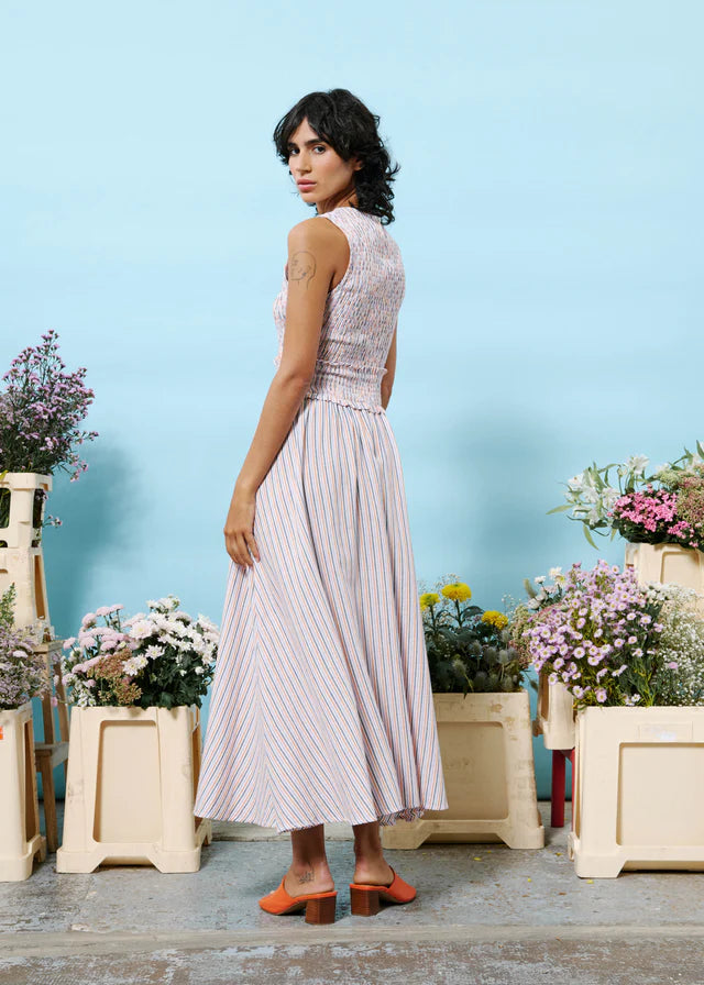 Alexiane Sleeveless Dress for Women - Flowy Summer Dress in Lilac & Orange - Perfect for Beach, Vacation & Casual Outings