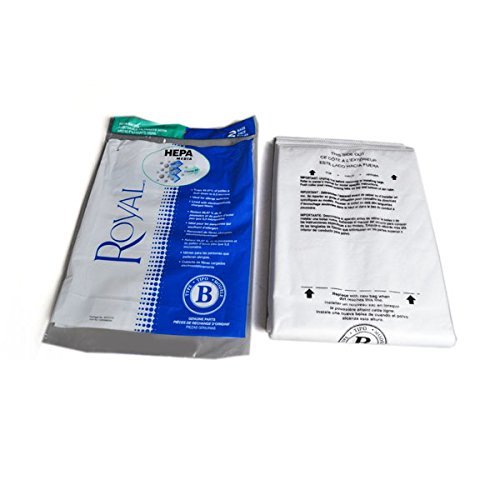 Royal Type B Upright HEPA Vacuum Cleaner Paper Bags 2-Pack (AR10110) - Ideal for Home, Office & Allergy Sufferers