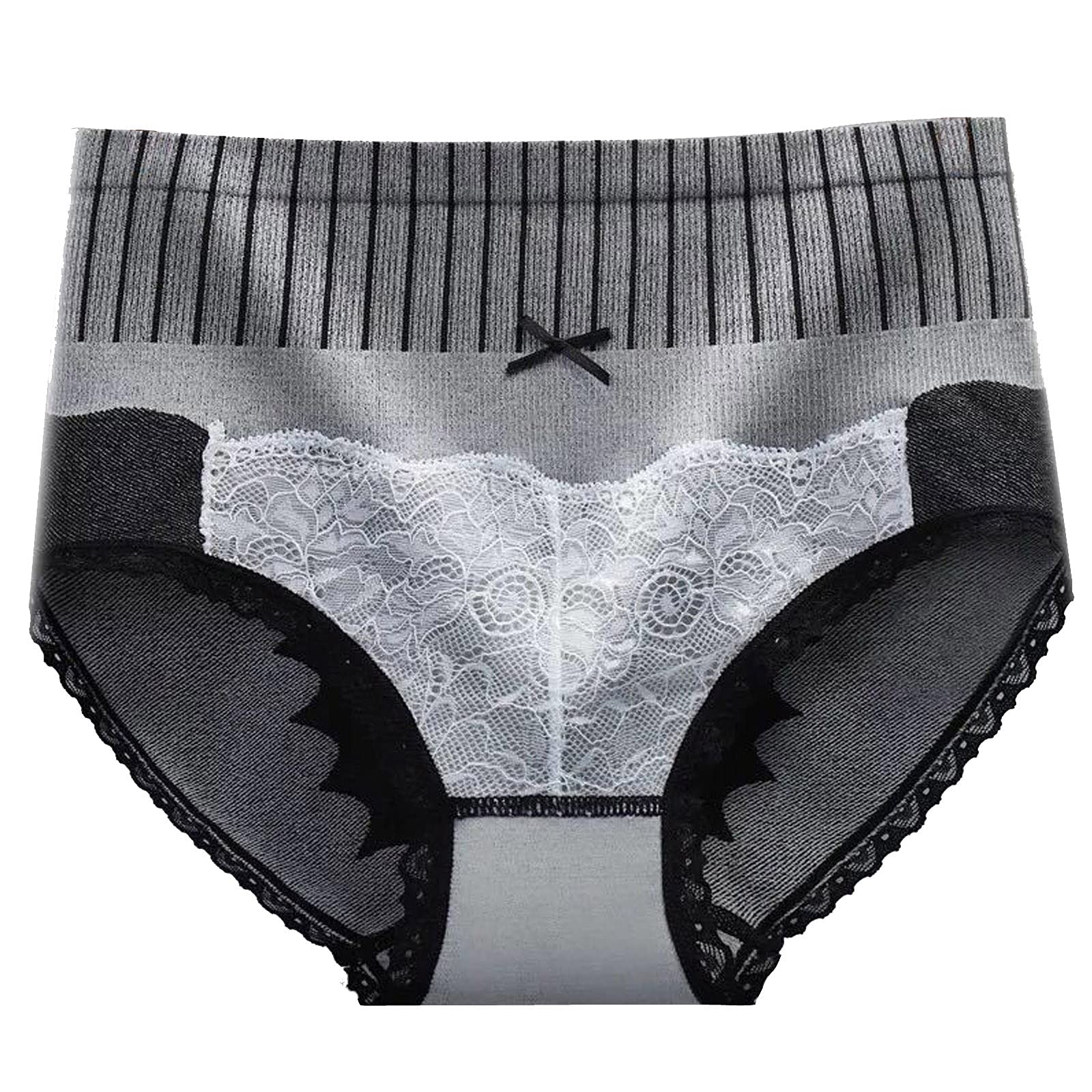 Plus Size Black Lingerie for Women - High Waisted Soft Control Underwear 5XL (Grey, XL) - Perfect for Date Night, Bridal Shower & Everyday Comfort