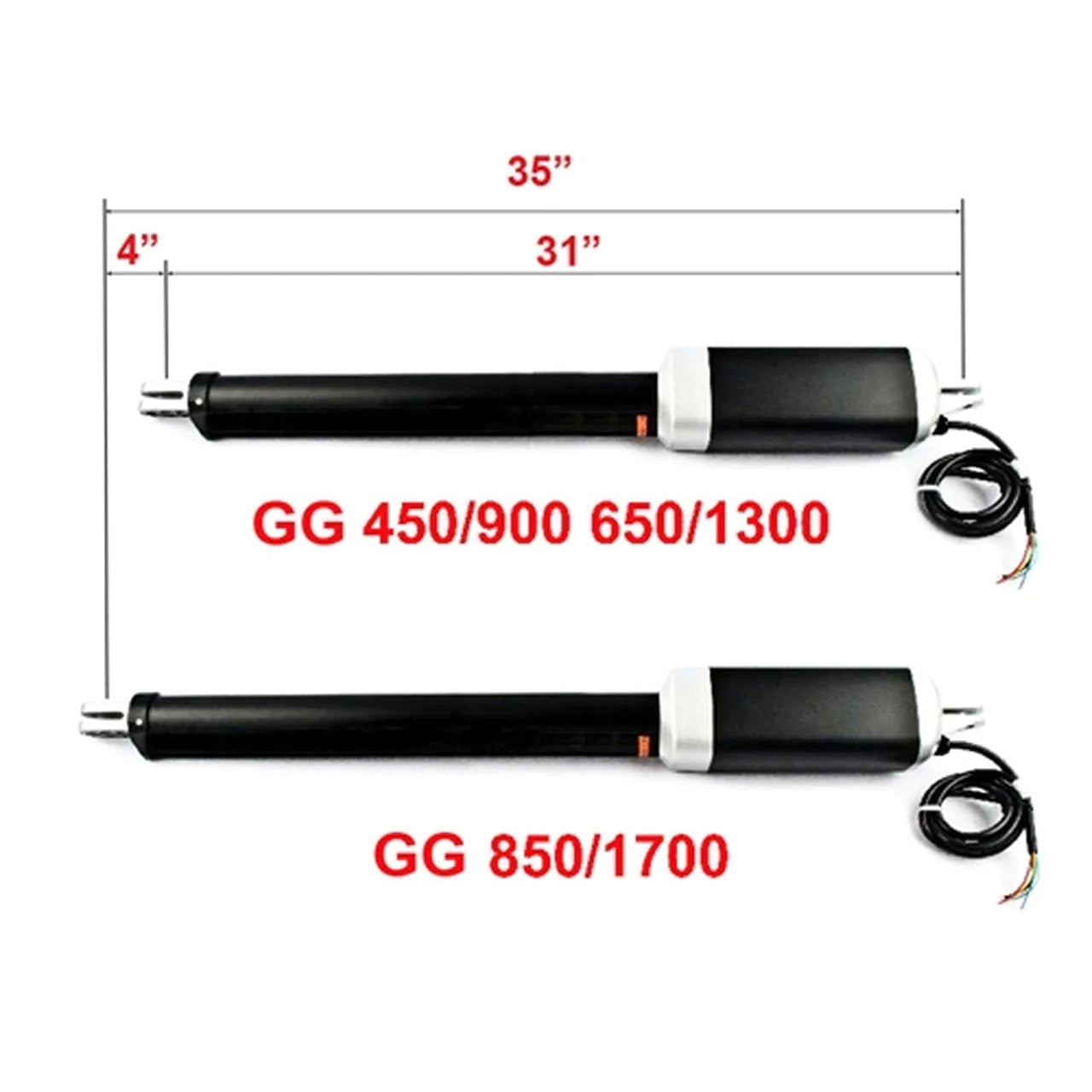 Aleko GG1700/AS1700 Dual Swing Gate Opener Kit with AC/DC Motor & Accessory Kit ACC4 - Perfect for Driveway Security, Estate Entry Gates, and Commercial Property Access Control