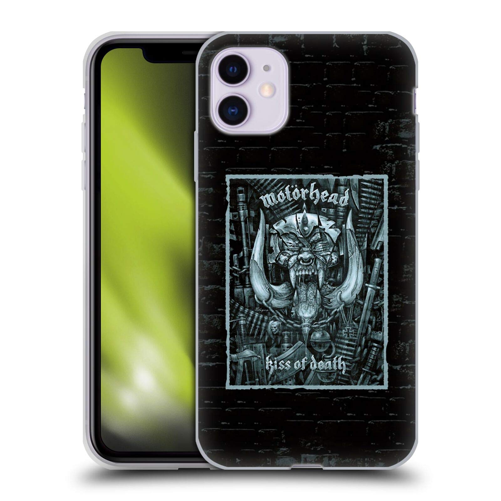 Officially Licensed Motorhead Kiss of Death Album Cover Soft Gel Case for Apple iPhone 11 - Rock Music Fan Protective Phone Cover - Perfect for Concerts, Music Festivals & Rock Enthusiasts