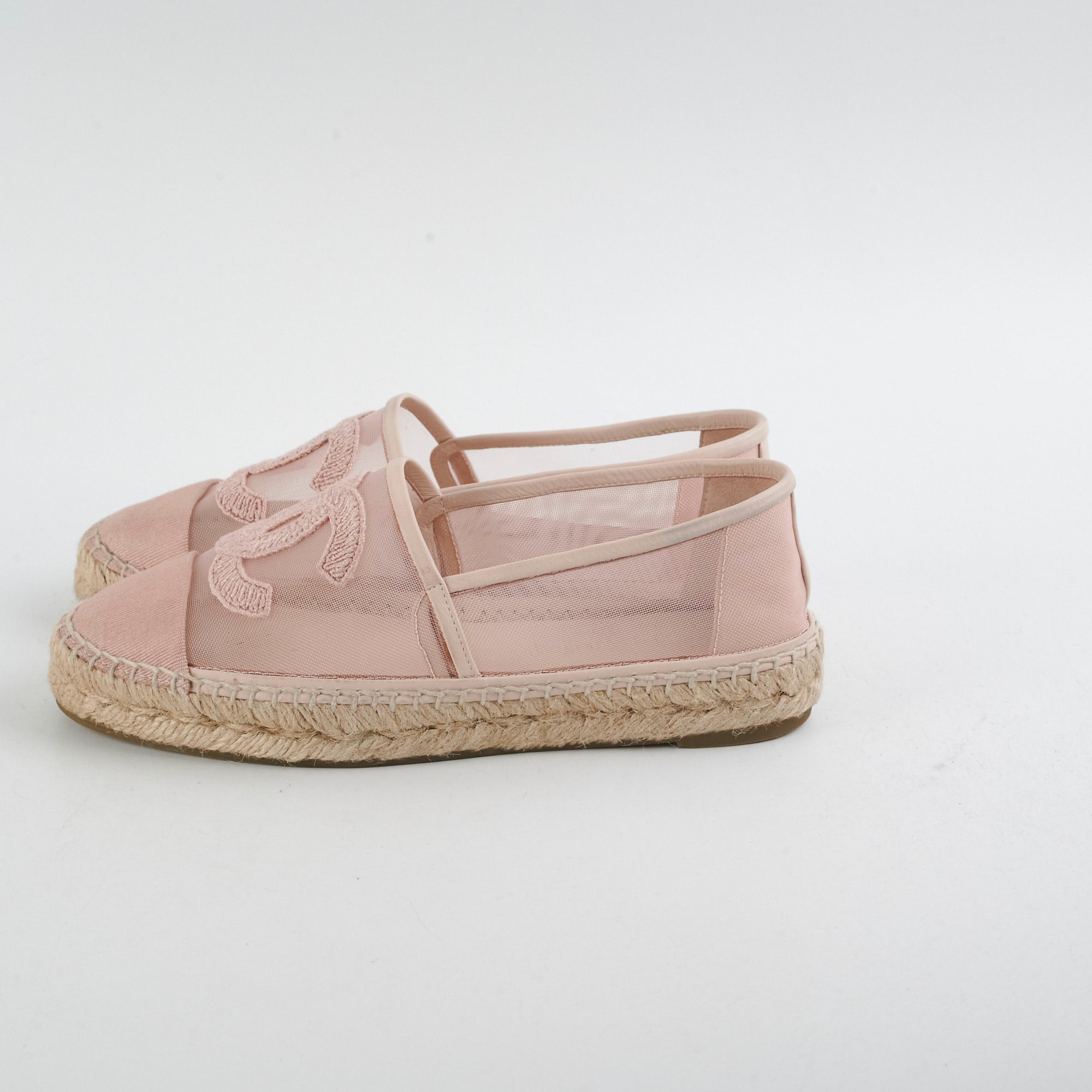 Chanel Pink Cord Cruise Espadrilles Women's Shoes Size 36 - Comfortable Summer Casual Flats for Beach, Vacation & Everyday Wear