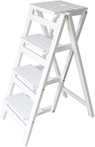 DASHADAO Folding 4-Step Portable Stool - Indoor Climbing Stool, Lightweight Step Ladder for Home, Kitchen, Bathroom & Garden - Perfect as Step Stool, Bar Stool, Dining Chair & Household Tool
