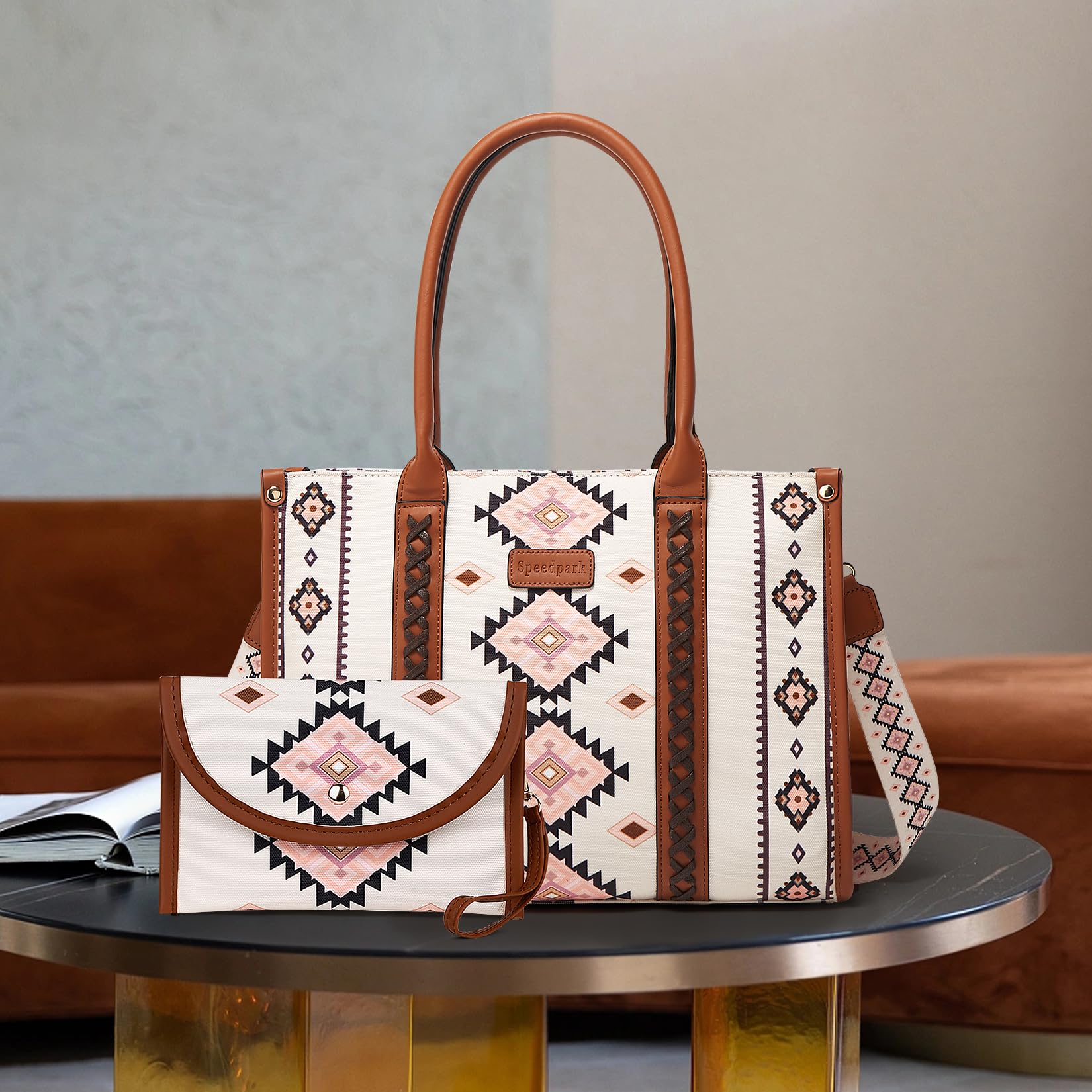 Stylish Vintage Boho Women's Tote Bag - Large Travel Work Shoulder Purse for Everyday Use, Office & Weekend Getaways