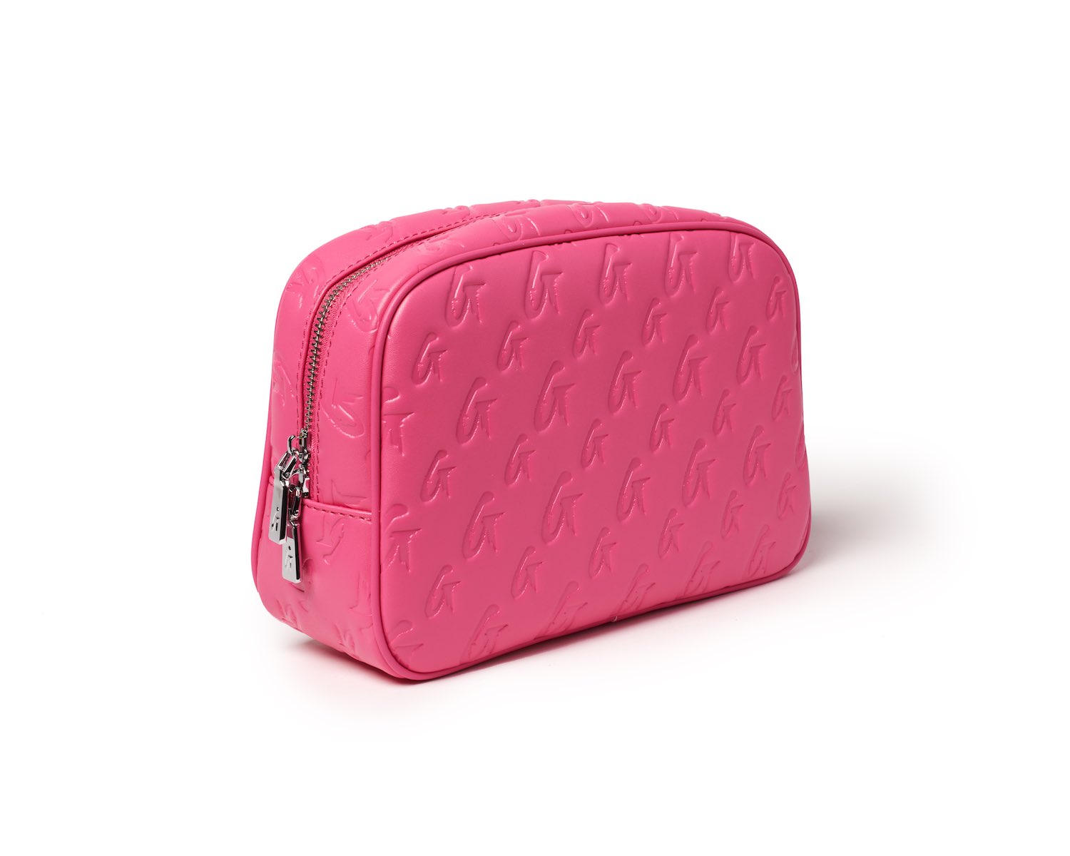 Small Monogram Toiletry Bag for Women - Hot Pink Travel Cosmetic Organizer | Perfect for Gym, Vacation & Weekend Getaways