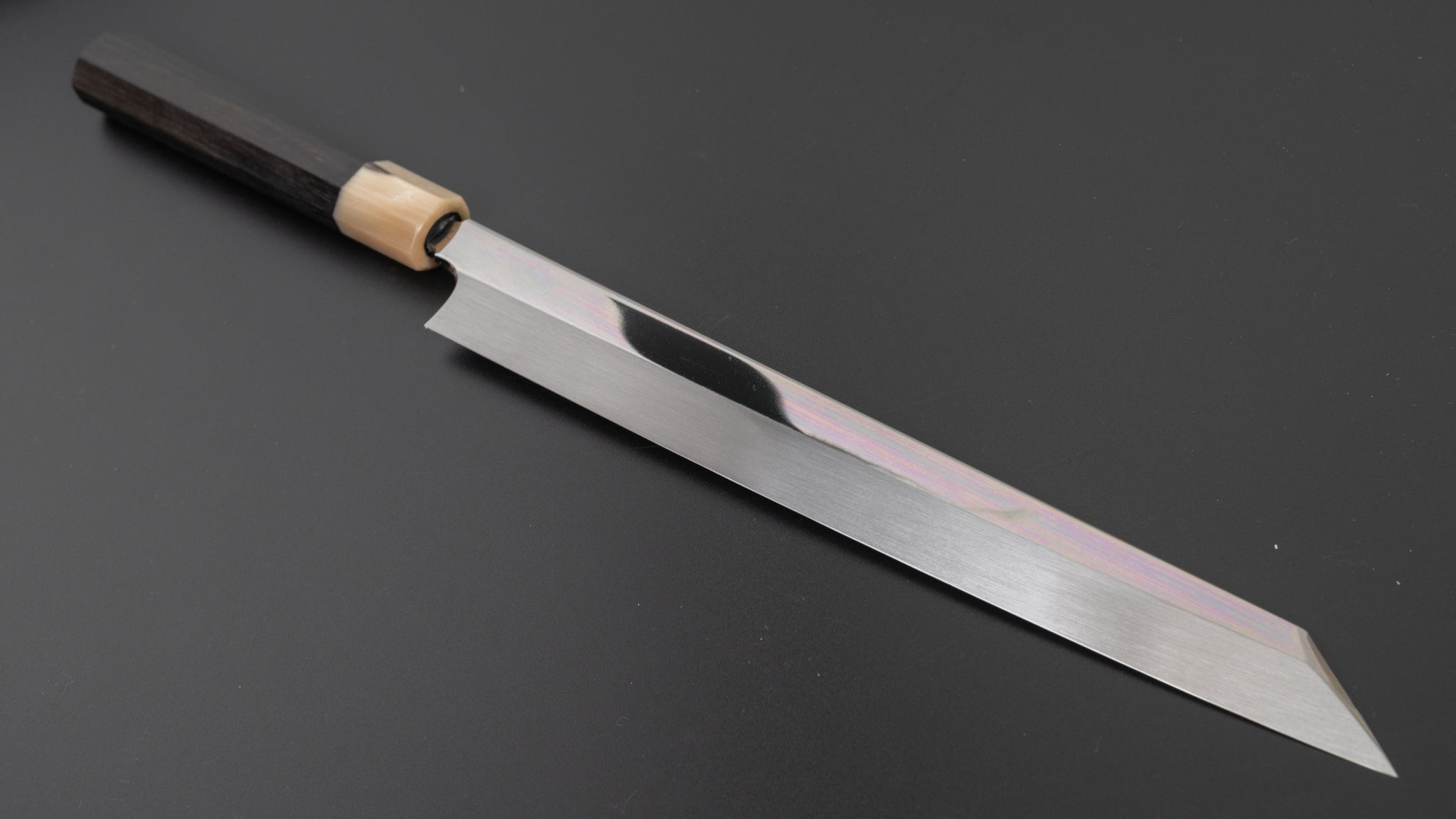 Hitohira Togashi Kambei White #1 Mizu Honyaki Kiritsuke Yanagiba 270mm Japanese Chef Knife - Taihei Ebony Handle with Saya (Limited Edition #006) - Perfect for Sushi, Sashimi & Precision Cutting