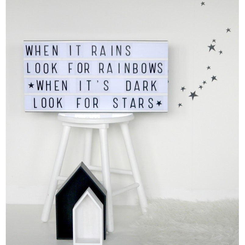 A Little Lovely Company Lightbox Letter Set - Customizable LED Message Board for Home Decor, Parties & Events - Perfect for Bedroom, Wedding, Birthday Celebrations