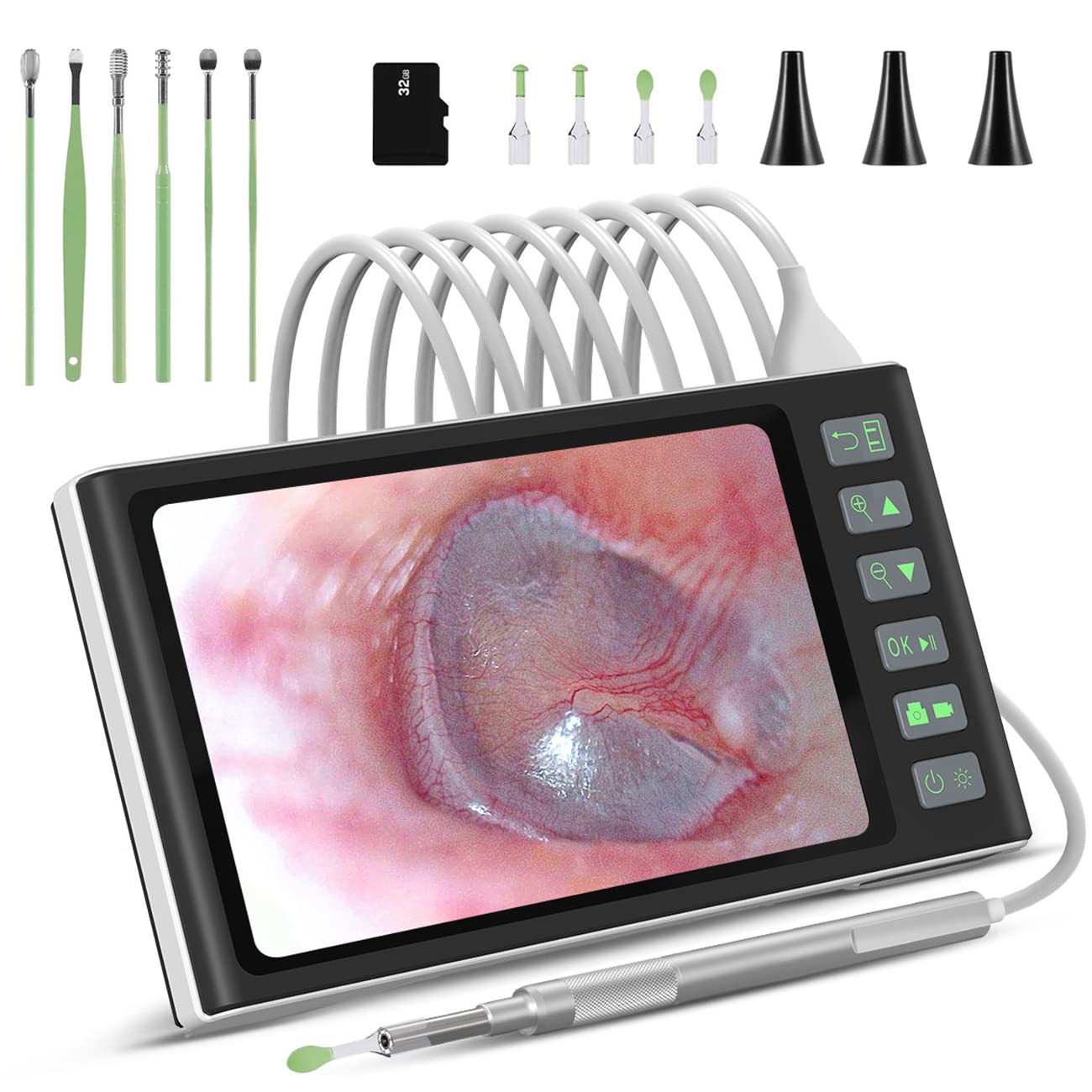 10-Piece Ear Specula Set for Hiacinto Digital Otoscope - Professional Ear Wax Removal Camera Accessories Kit - Perfect for Home ENT Exams & Pediatric Ear Cleaning